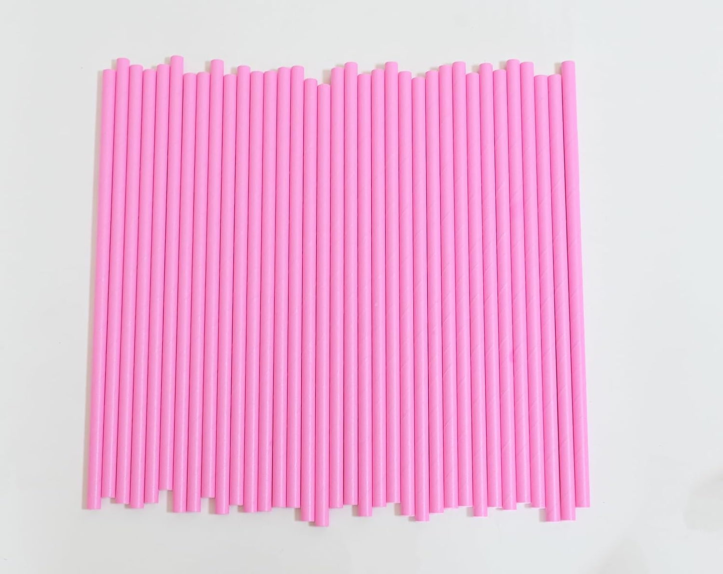 Pink Cocktail Paper Straws - Biodegradable Disposable Drinking Straws for Weddings, Birthdays, Baby Showers, Party Supplies, 100 Pack Bulk, 7.75" x 0.24"