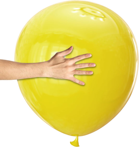 KAWKALSH Yellow Big Balloons 32pcs, 18 Inch Large Latex Giant Heavy Duty Balloons for Birthday Wedding Baby Shower Decorations