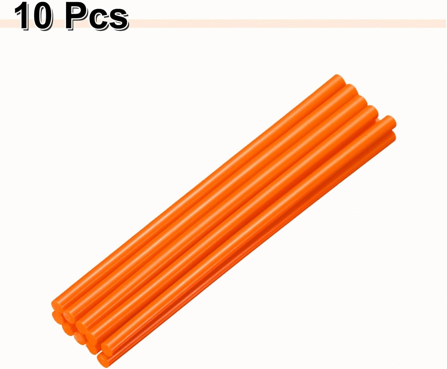 HARFINGTON 10pcs Hot Glue Sticks 0.28" Dia x 7.87" Long EVA Mini Hot Melt Adhesive Glue Stick for Hot Melt Gun Wood Plastic Glass Flowers Fabrics Foam, Orange