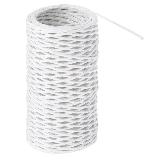 PATIKIL 164 Feet Floral Bind Wire Wrap Twine, 1mm Florist Wire Iron Wire Paper Covered Vine Wrapping Binding Wire for Flower Bouquets, White