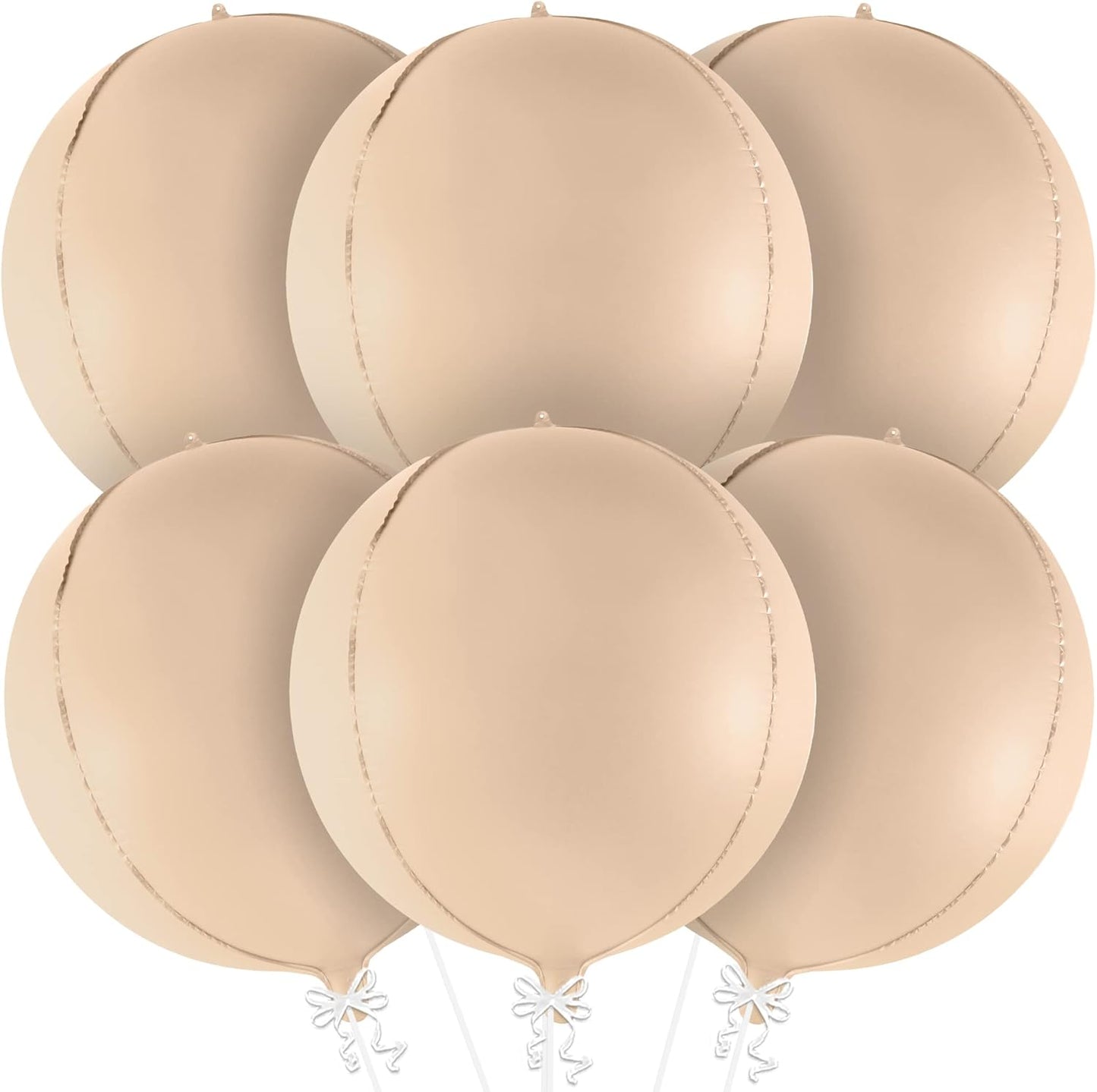KatchOn, Big 22 Inch Beige Balloons Set - Pack of 6, Cream Balloons | Boho Balloon, Lace Balloon for Neutral Party Decorations, Beige Party Decoration | Graduation Decorations 2025