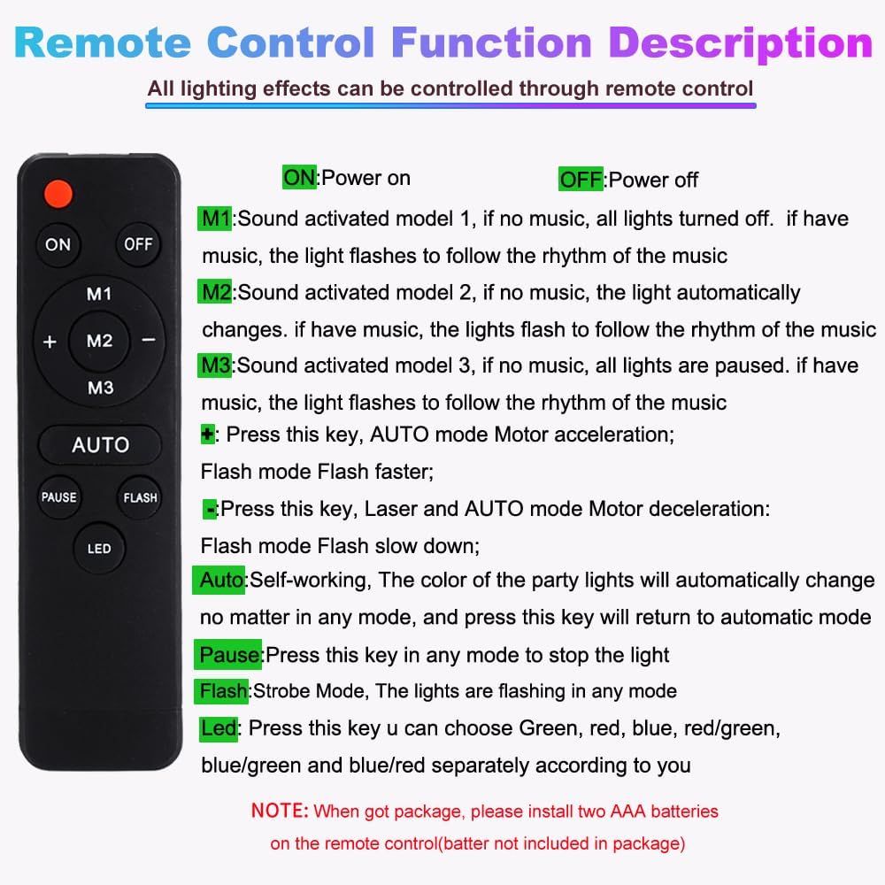 Disco Ball Lights for Parties, Party Dj Lights 3 Magic Ball Sound Activated Strobe Stage Disco Dj Light with Remote Control for Home Karaoke Dance Birthday Wedding Club Party Decoration