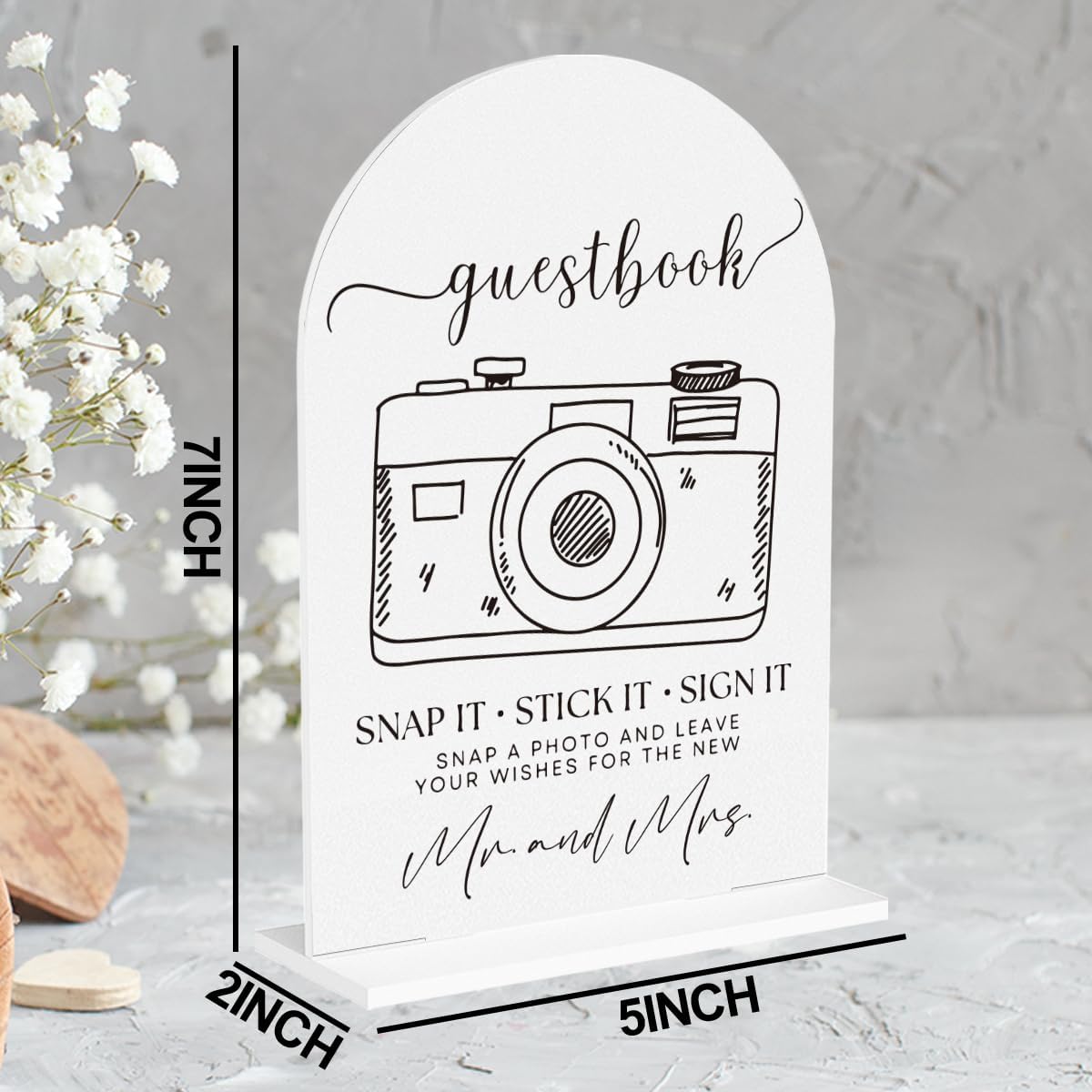 Wedding Photo Guest Book Sign, Guest Book Desk Decor for Wedding, Wedding Engagement Bridal Shower Reception Party Table Desk Acrylic Decor