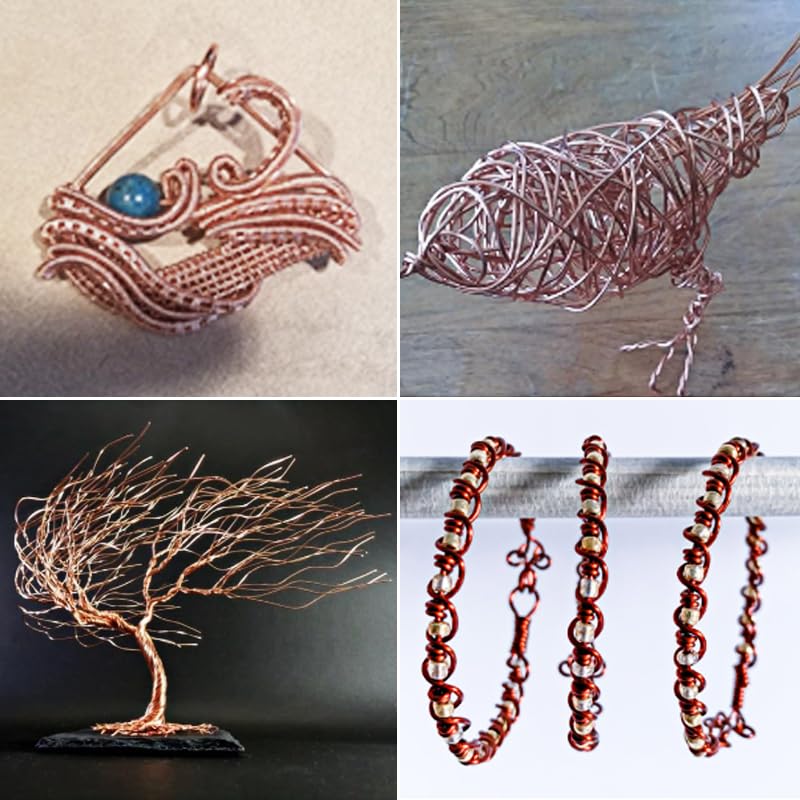 20 Gauge 105 Feet 5 oz 99.9% Dead Soft Copper Wire for Electroculture Gardening, Jewelry Making, Beading, Science Projects, DIY Artwork, Pure Bare Copper Wire