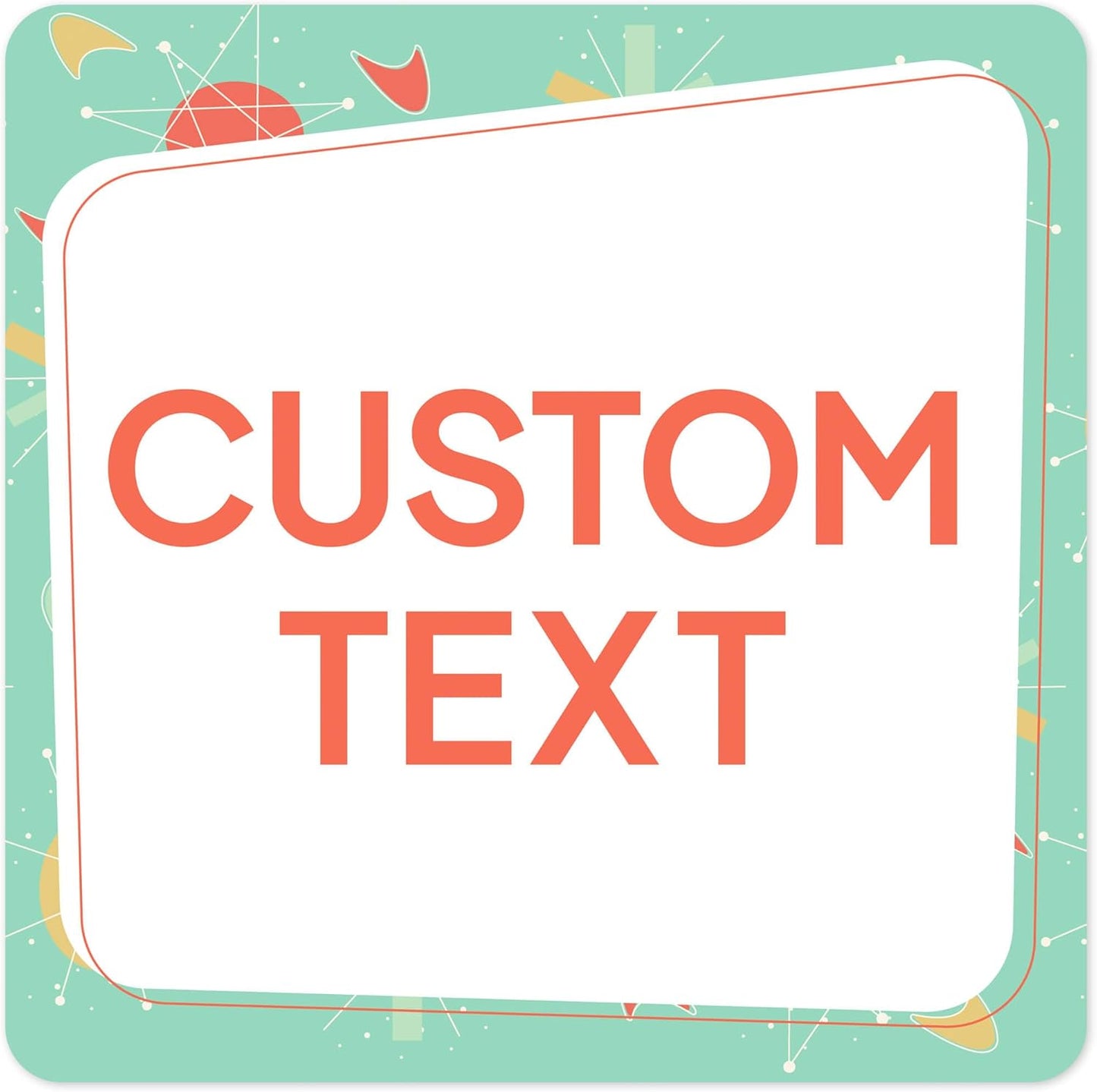 Custom Sign, Custom Street Sign, 11 Font Colors, 13 Font Styles, 4 Hole Options, 22 Sizes, 24x24 Inches, Rust Free DiBound, Fade Resistant, Made in USA by My Sign Center (Mid-Century Modern 2)