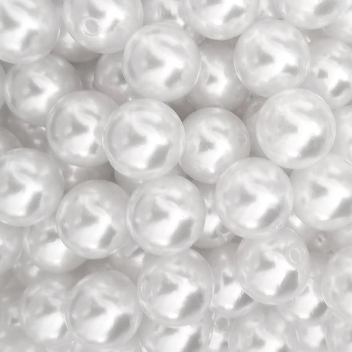 100Pcs 20mm White Round ABS Faux Pearl Beads for Jewelry Making, DIY Crafts, Home Decoration