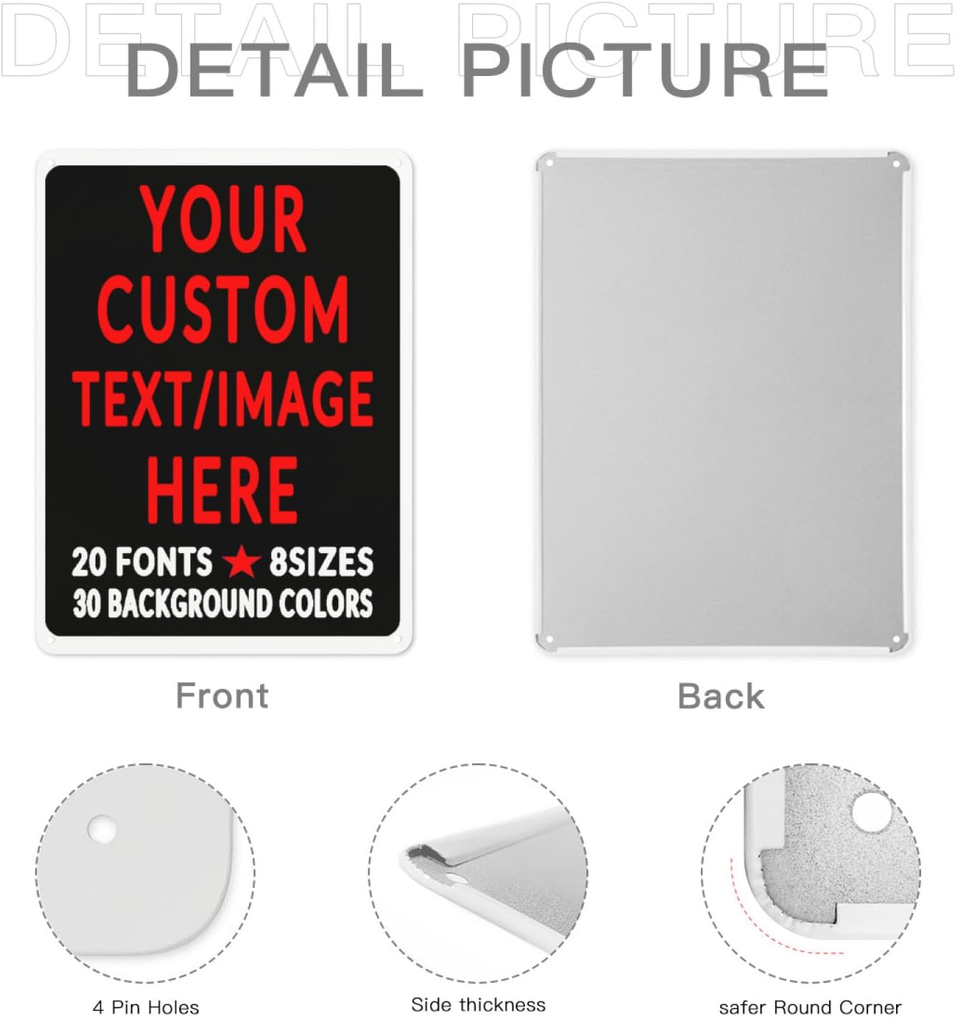 Custom Sign Personalized Custom Metal Sign, Customize For Office, Business, Workplace, Office, Home, Delivery Signs 6x8