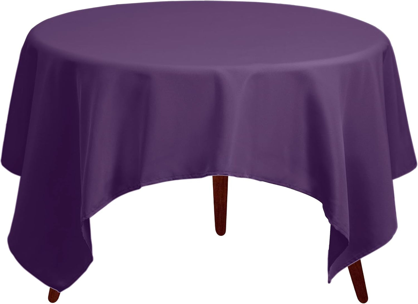 Gee Di Moda Square Tablecloth - 70 x 70 Inch Purple Table Cloth for Medium Square or Round Tables - Heavy Duty Washable Fabric - for Buffet Table, Holiday Party, Dinner, Wedding & Baby Shower