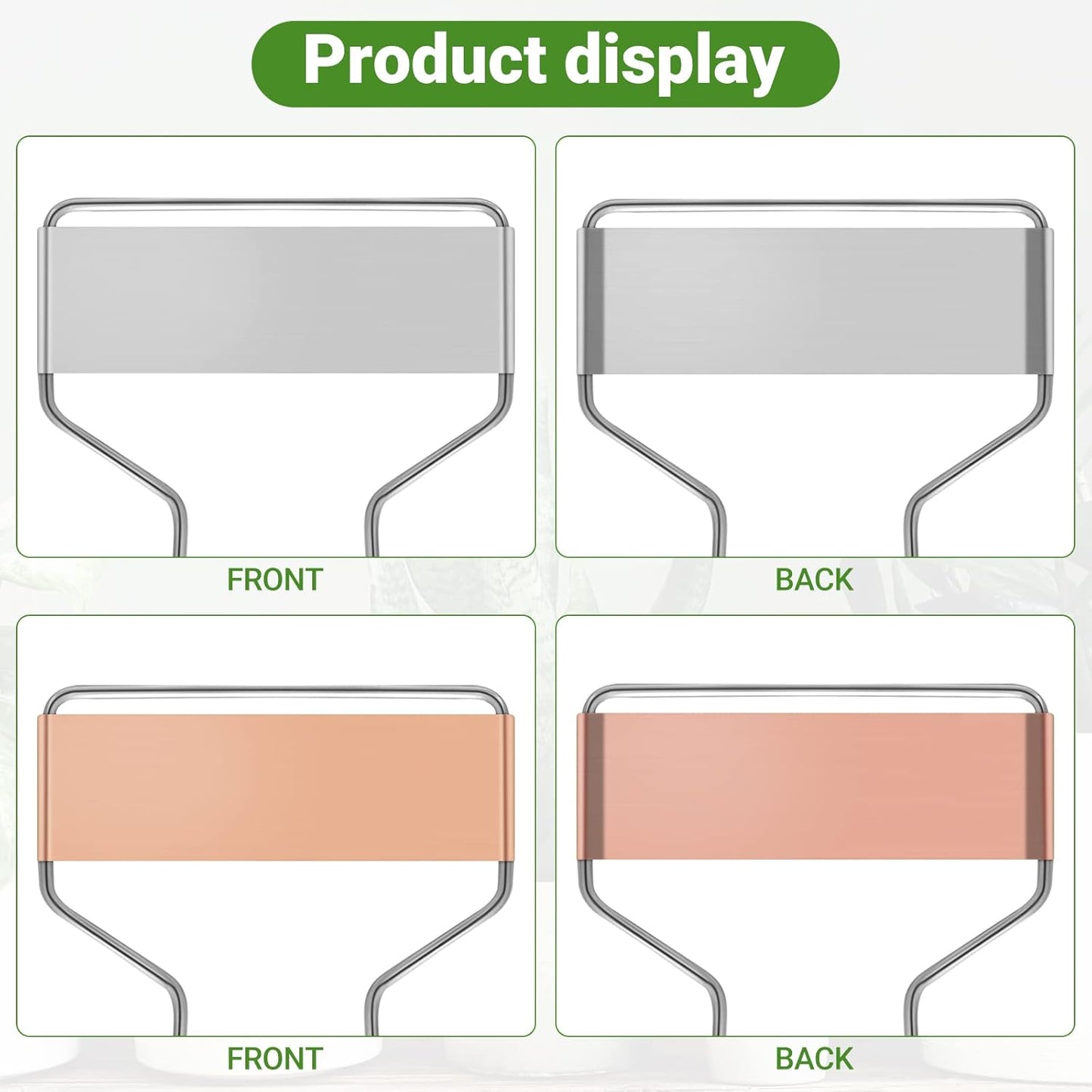 80 Pcs 10" High Plant Labels, Include 40 Copper Metal Plant Tags and 40 Weatherproof Garden Aluminum Markers Bulk with Marker Pen Reusable Seedling Sign Nursery Tag for Outdoor Herb Vegetable Flower