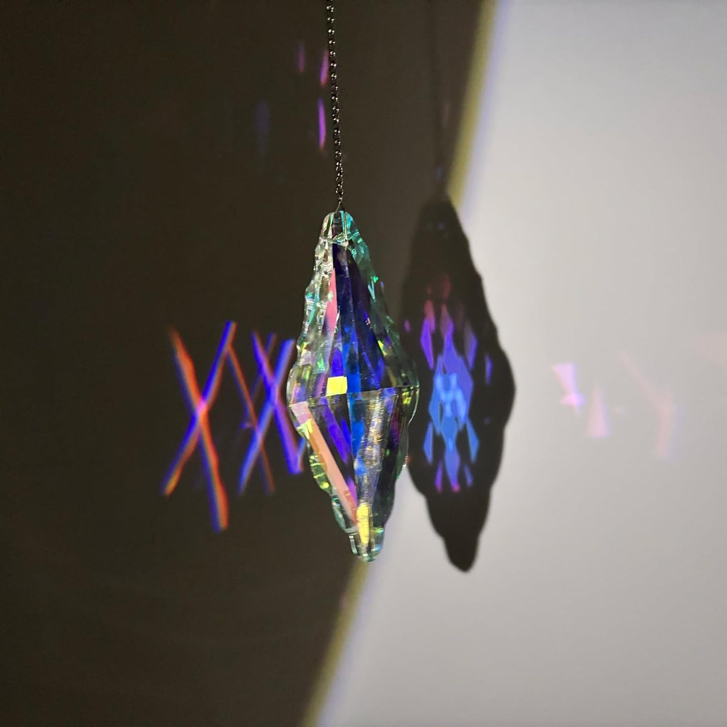 3PCS 5" Large Crystal Suncatcher Prisms - Hanging Crystals for Window & Garden, Sun Catchers with Prisms Decor | Creates Rainbows Indoors/Outdoors, Heavy Duty Hanging Crystals Decor