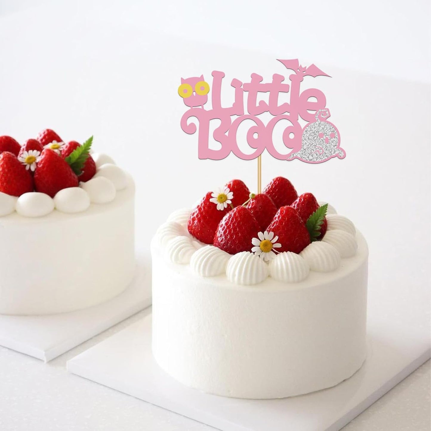 5 Pcs Halloween Cake Toppers Set Cute Ghost Tombstones Cupcake Plugin Ghosts Little Boo Dessert Decorations for Birthday Halloween Party Cake Decoration Supplies