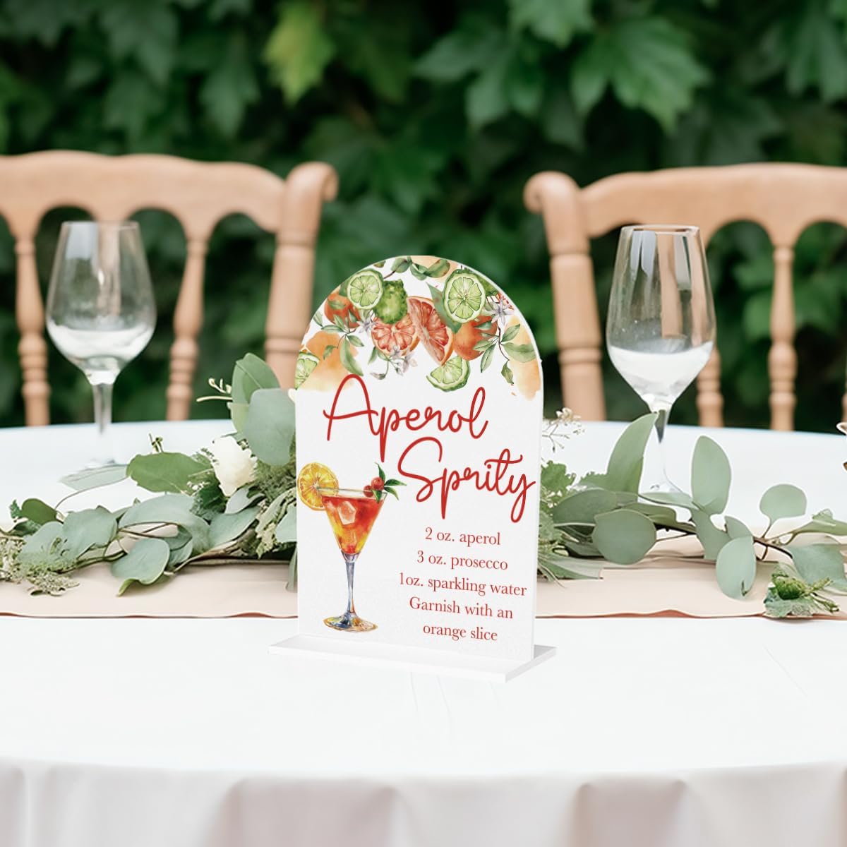 Aperol Spritz Decor Sign for Wedding Acrylic Arch Wedding Bridal Shower Baby Shower Welcome Table Signs for Ceremony and Reception Decor Aperol Spritz Party Decorations Gift 7 x 5 Inches