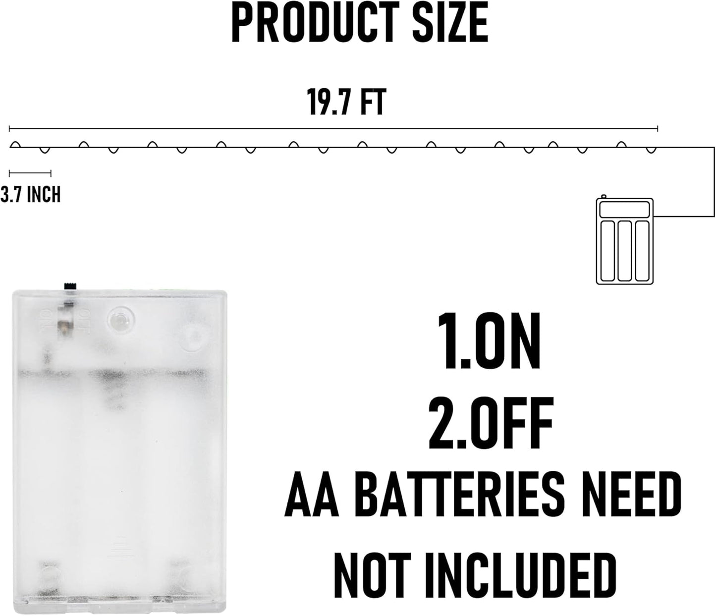 Dazzle Bright Halloween Fairy String Lights, 20FT 60 LED Copper Wire Battery Operated Waterproof Lights, Halloween Decorations for Indoor Home Outdoor Patio Yard Party Decor (Purple and Orange)