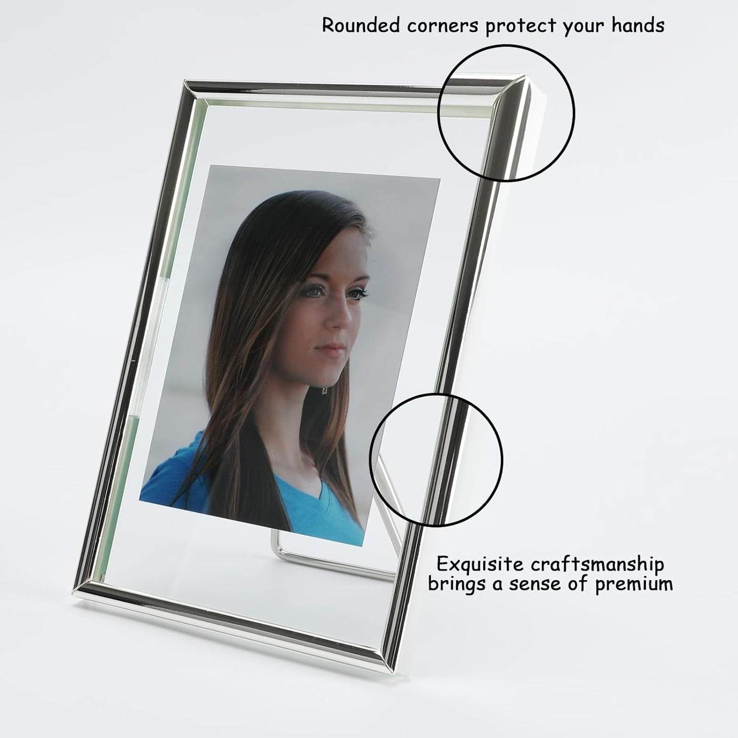 Silver Floating Frame (4"x6",Vertical) with Romantic Heart, For Picture Sizes 3x5, 2x3,1x2, Tabletop Photo Frame, Classy Gift For Festival, Home or Wedding…