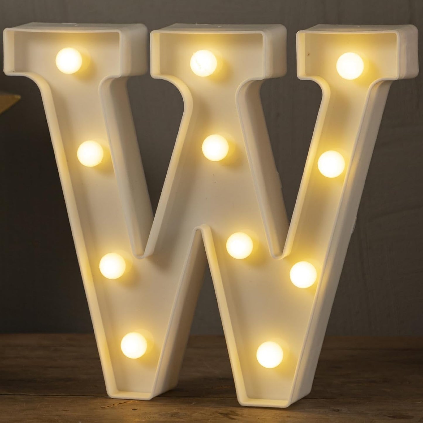 HXWEIYE Light Up Letters LED Marquee Signs - Battery Powered Big Lights Letter for Party & Christmas Decor (Warm White)