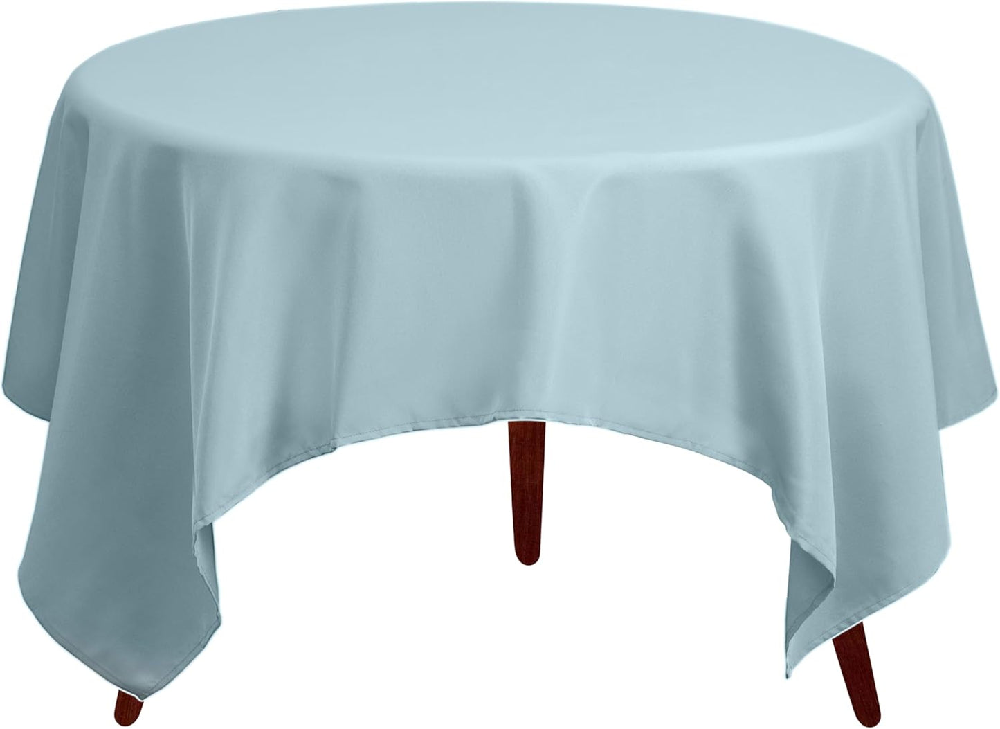 Gee Di Moda Square Tablecloth - 85 x 85 Inch Baby Blue Table Cloth for Large Square or Round Tables - Heavy Duty Washable Fabric - for Buffet Table, Holiday Party, Dinner, Wedding & Baby Shower