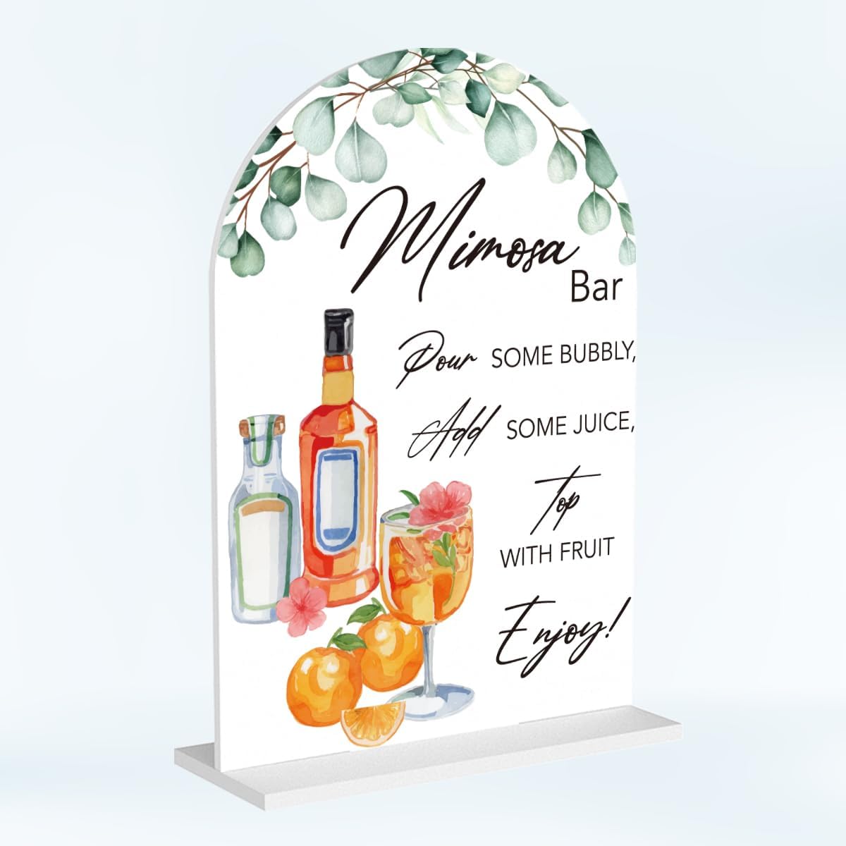 Mimosa Bar Sign for Wedding Acrylic Arch Wedding Bridal Shower Baby Shower Welcome Table Signs for Ceremony and Reception Decor Mimosa Bar Supplies 7 x 5 Inches