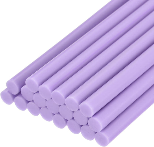 uxcell 20pcs Hot Glue Sticks for Glue Gun 11mm/0.43-inch x 8-inch Mini Hot Melt Adhesive Glue Stick Light Purple