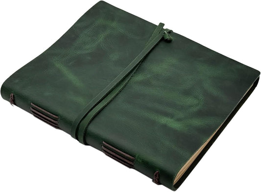 Large Notebook Journal - Genuine Leather Journals for Writing A4 Size Diary 8x10 Inch, Notepad For Women and Man, Gifts,Work,Travel Dark Green