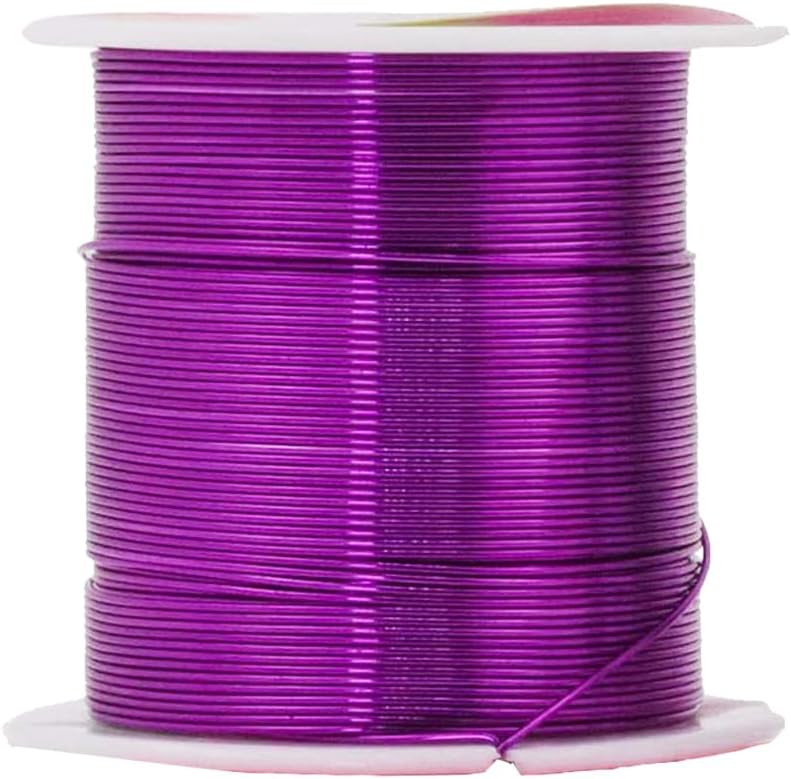 Mandala Crafts 22 Gauge Anodized Aluminum Craft Wire for Jewelry Making - 450 FT Colored Flexible Silver Black Gold Purple Red Kelly Green Wire - Bendable for Bonsai Armature Crafting Sculpting