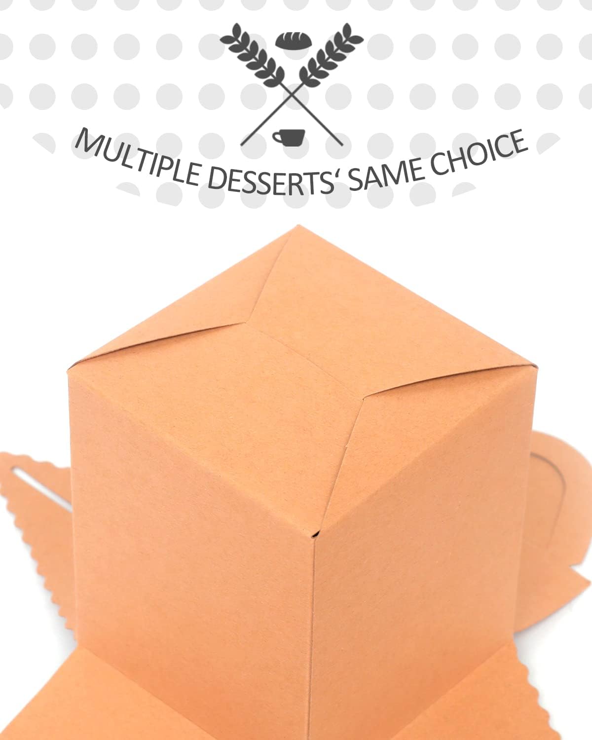 qiqee 100pcs Cupcake Containers Individual Brown Cupcake Holders Disposable Kraft Single Cupcake Boxes with Window 3.7" 3.7"*4.5" Cupcake Boxes