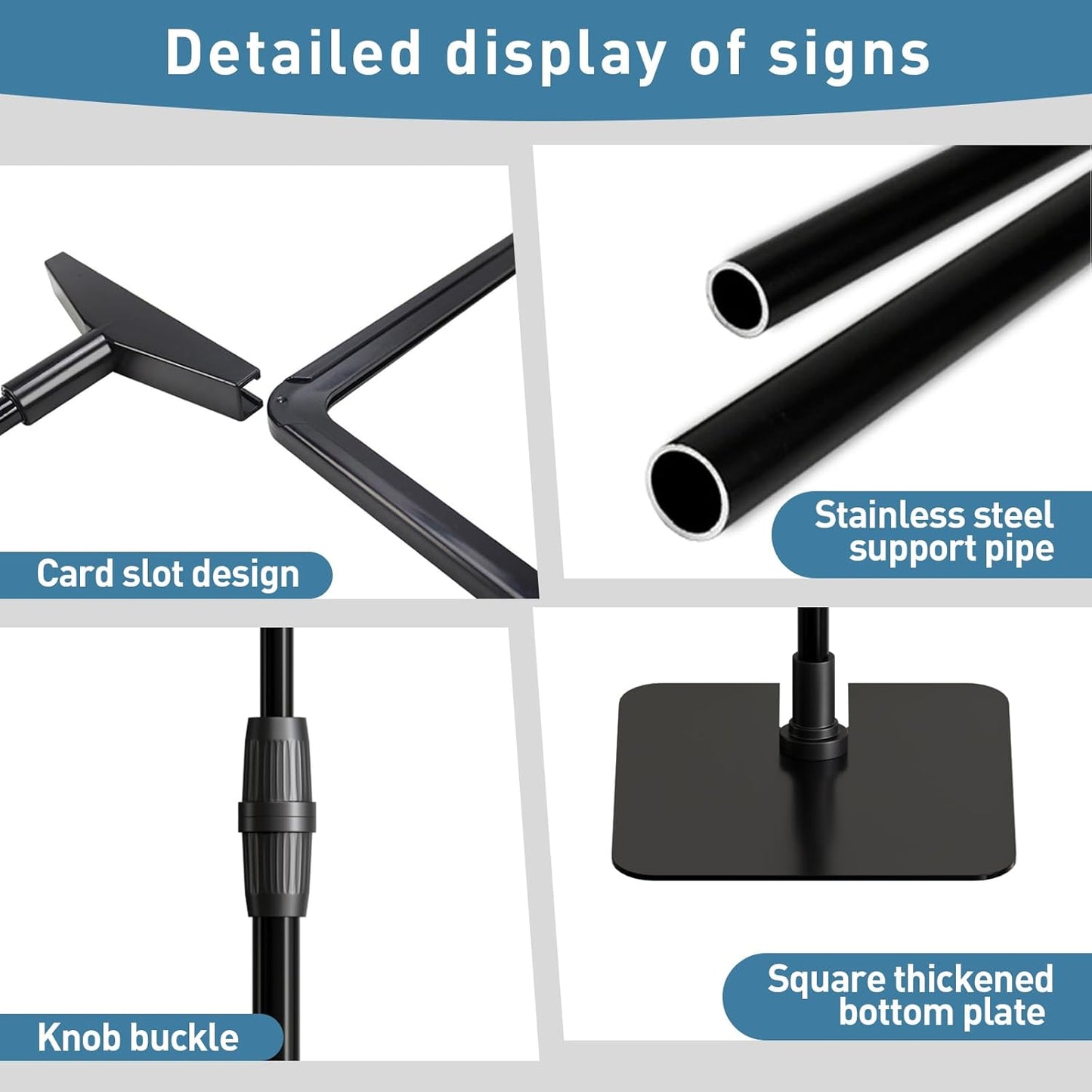 Sign Holder Stand 8.5 x 11,Sign Stand for Display,Table Sign Holders,Suitable for indoor use,Adjustable Sign Holders For Table Top