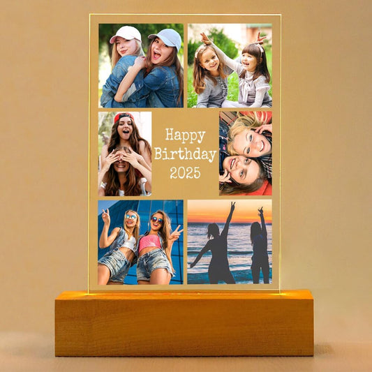 Custom Picture Frames with Photo, Personalized Photo Frame with Night Light, Customized Picture Frame, Personalized Anniversary Birthday Gifts for Women, Men, Her, Him, Mom, Dad, Family, Friend