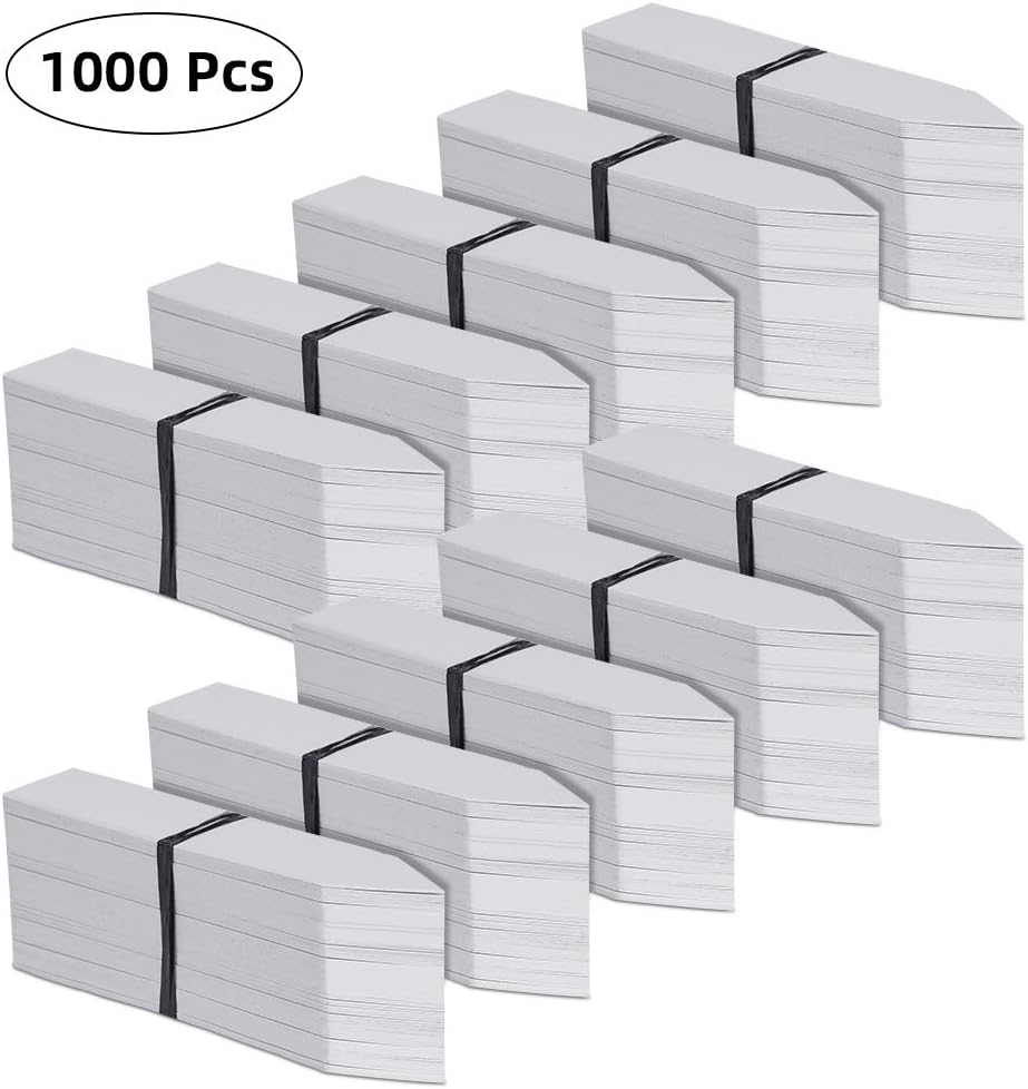 Kensizer 1000 Pcs 4 Inches Plastic Waterproof Plant Labels with a Gel Pen, Nursery Garden Stake Tags, Marker Labels Sticks for Potted Plants