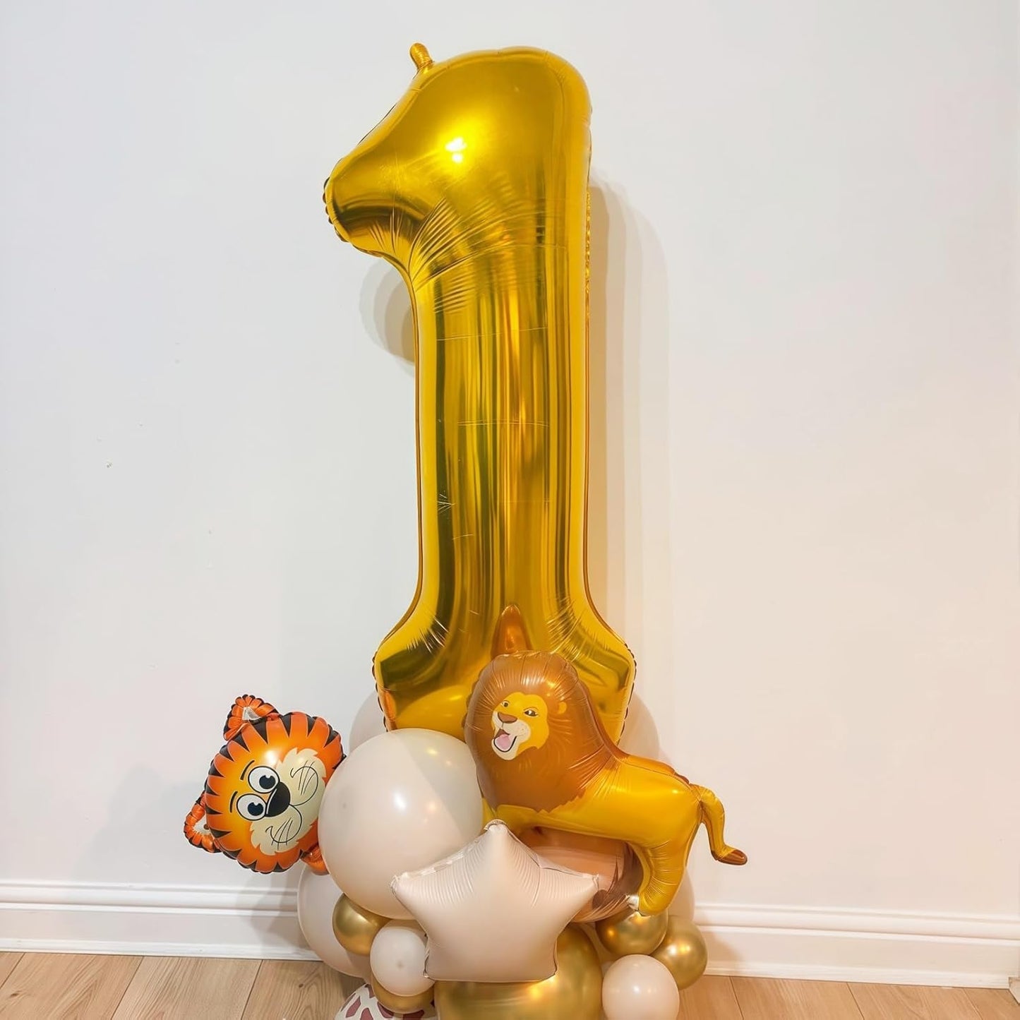 Gold 3 Balloon Number,40 Inch Number 3 Balloon Large Gold 3 Foil Mylar Helium Balloon for Birthday Party Decorations