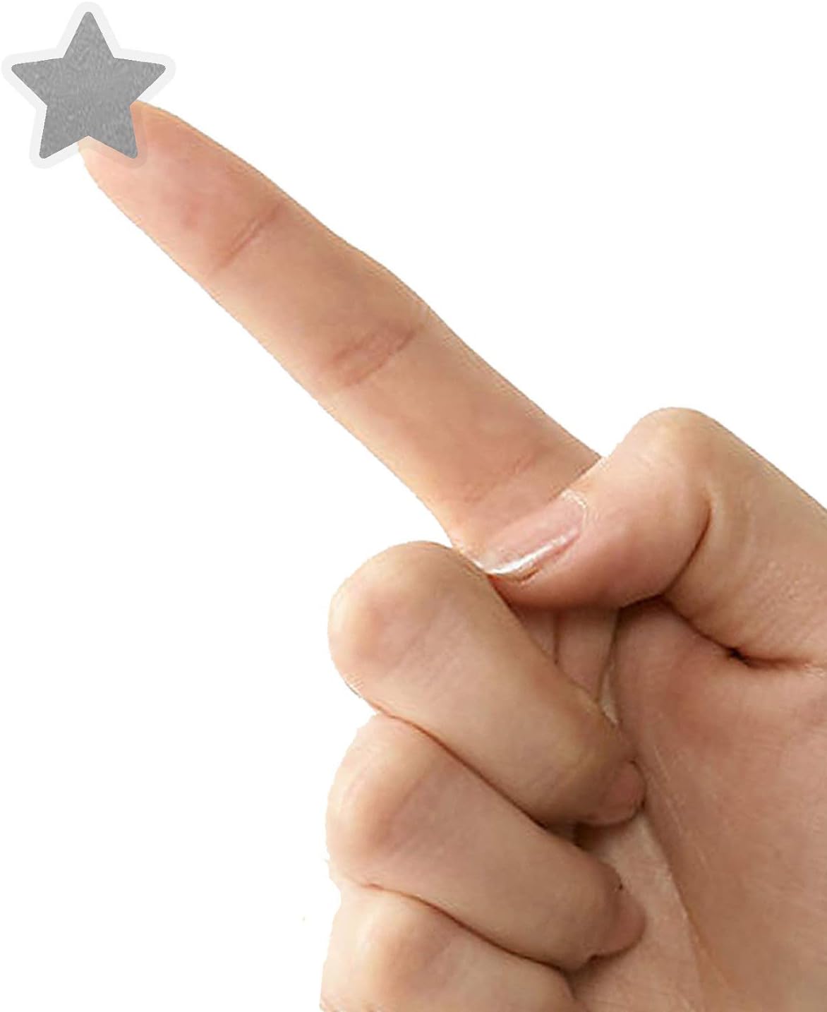 50 Wedding Meal Stickers - Food Identifier & Menu Choice Place Cards for Party Seating - Meal Option Indicator (Silver, Star)