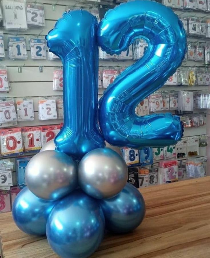 40 Inch Dark Blue Number 2 Balloon Dark Blue Foil Number Balloons 0-9 20 21st 22 28 Balloon Number Blue Birthday Decorations,12 Year Old Girls Boys Blue Party Supplies