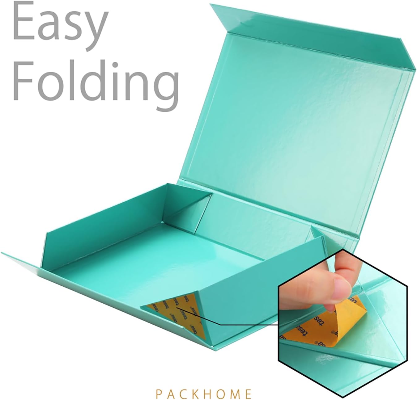 PACKHOME Gift Box 11.5x8x2.5 Inches, Sturdy Shirt Box with Magnetic Lid for Multiple Occasions (Glossy Green)
