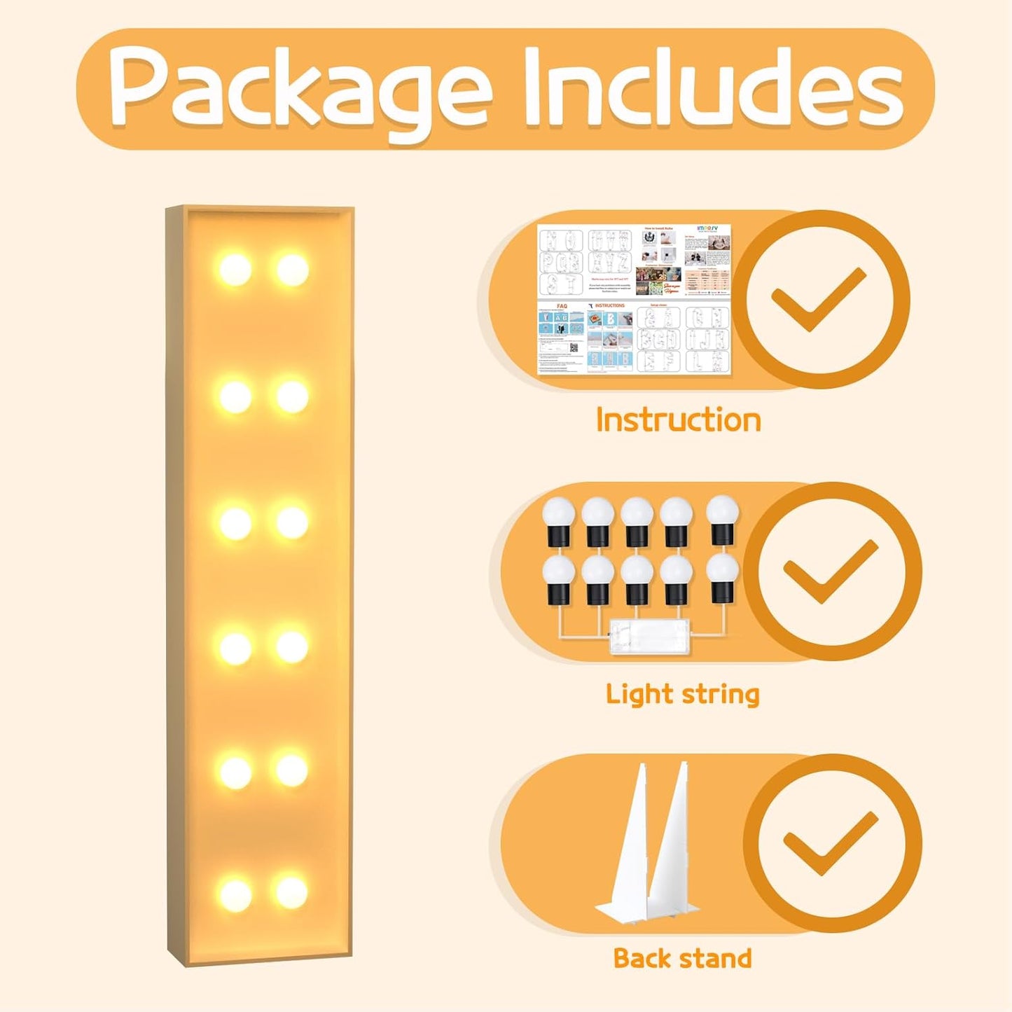 Marquee Letters 4 Feet Tall Large Light Up Letters I Happy Birthday Shower Decorations Marry Me Engagement Party Decor Yellow Light Birthday Decorations Balloon Arch Kit Foam Sign I