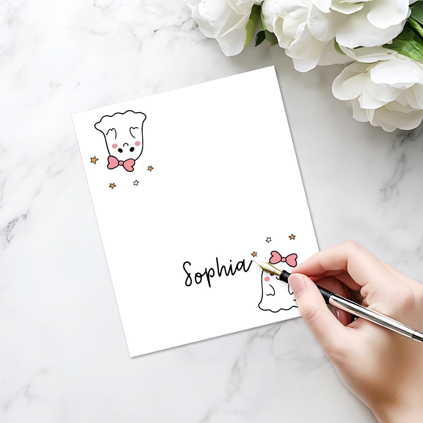 25 Pack Halloween Place Cards, Editable Name Cards for Table Setting, Spooky Tent Cards Food Label for Dinner Party, Bridal Shower, Wedding, Baby Shower and Events -T36