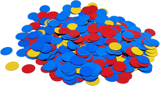 Gold and Red and Blue Foil Confetti, Round Dots Glitter Table Confetti, Sparkling for Party Decorations (1.76 OZ)