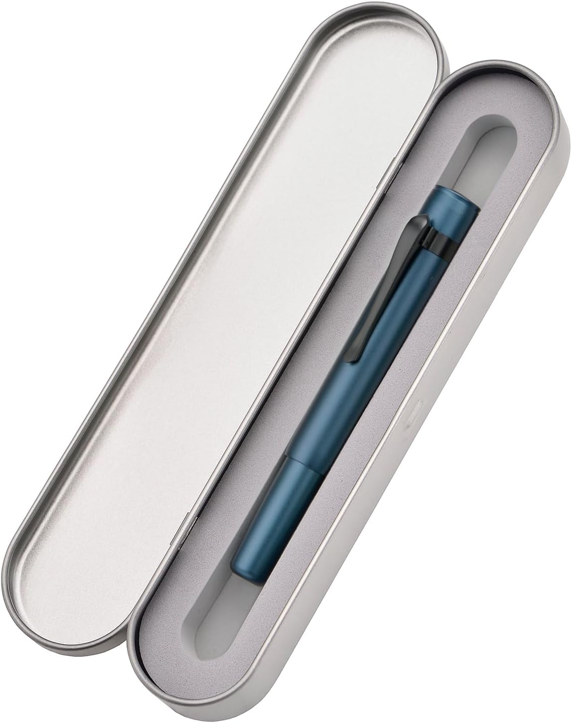 Hongdian M2 Black Forest Mini Fountain Pen, Extra Fine Soft Nib & Sleek Shape Aluminium Short Pocket Travel Pen (Midnight Blue)