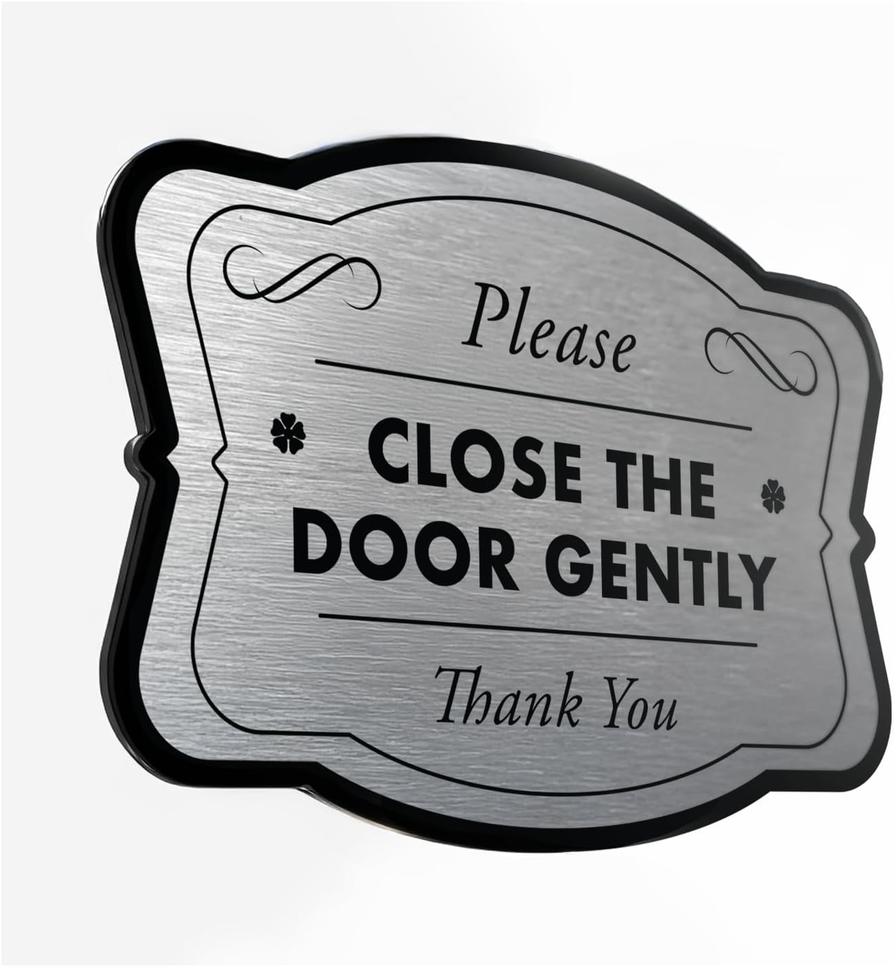 Custom Decorative Outdoor Metal Sign, Personalized Aluminum Driveway Sign, Waterproof, Made In USA, Design 3 Metallic Silver 8x8 In