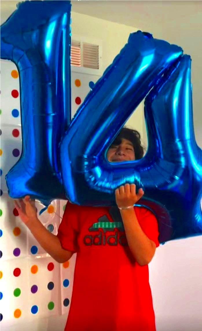 Giant Navy Blue 14 Balloon Number 40 Inch, 14 Number Balloons Birthday Supplies, 14 Year Old Birthday Party Celebration, 14 Balloons Graduations Anniversary Decorations