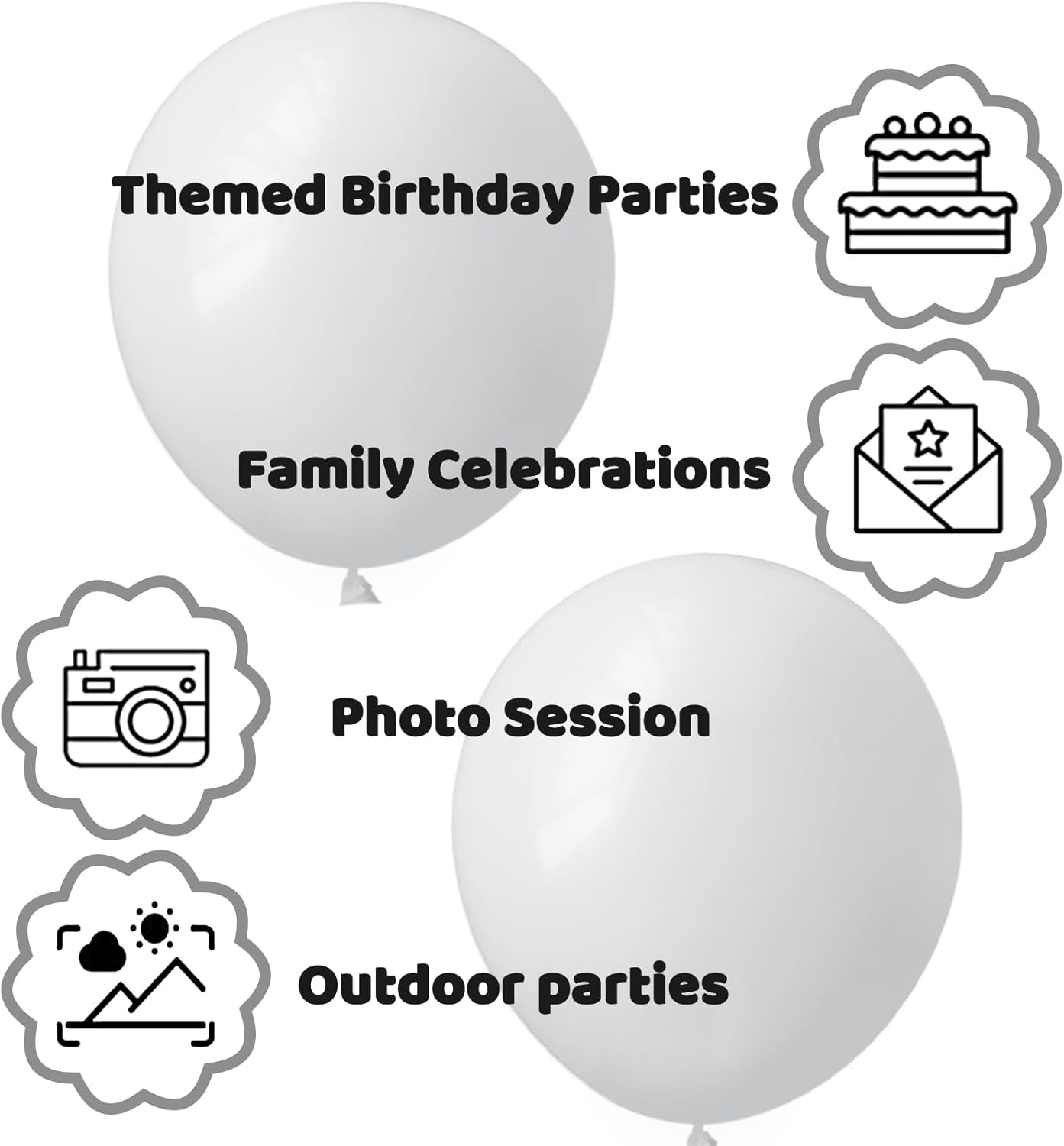 110pcs Grey Balloon 12 inch, Grey Latex Balloons for Birthday Party Baby Shower Wedding(with 2 Ribbons).