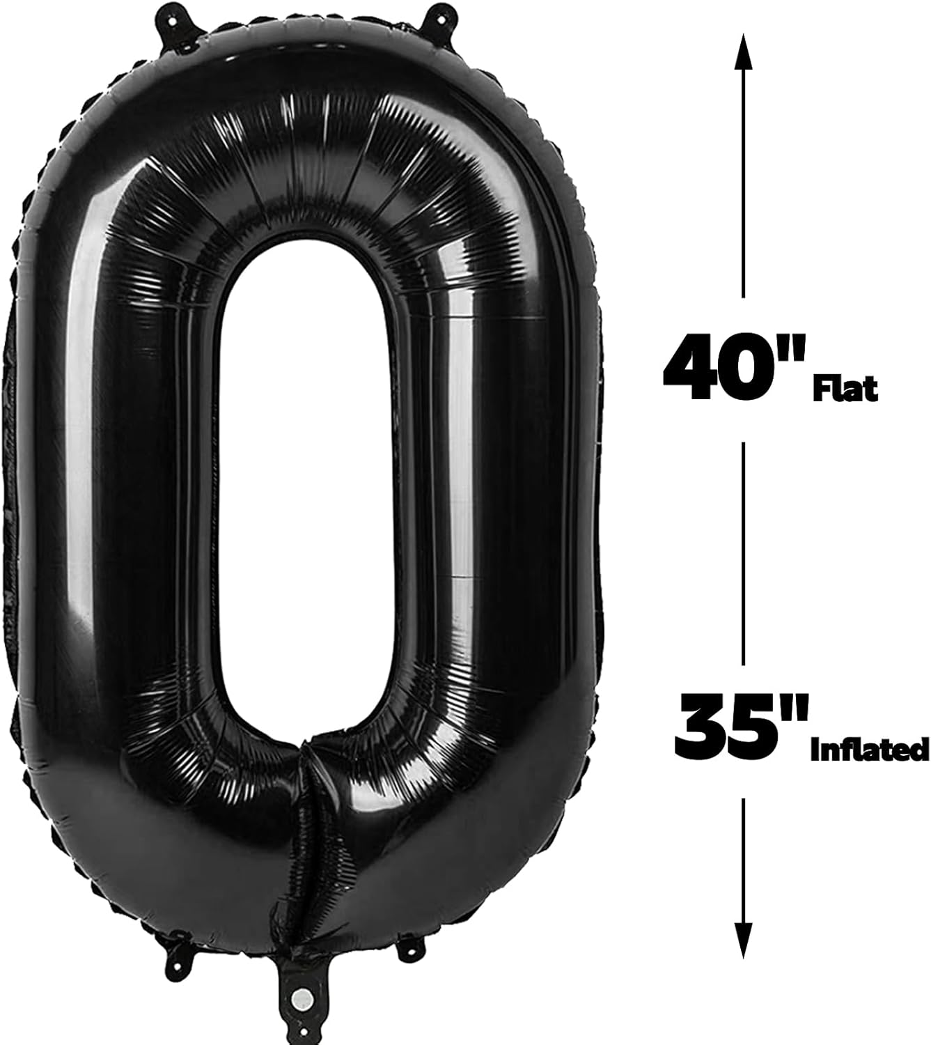 Black Number 60 Balloon 40 Inch Birthday Decorations, Anniversary and Graduation Party Supplies