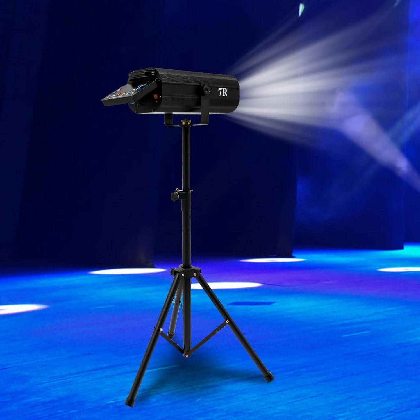 Follow Spotlight for Stage, 230W LED Spot Light DJ Lighting with Control Panel & Adjustable Stand, Spotlight Disco Ball Light for Party Theater Wedding Show, 5 Colors, 164.04ft