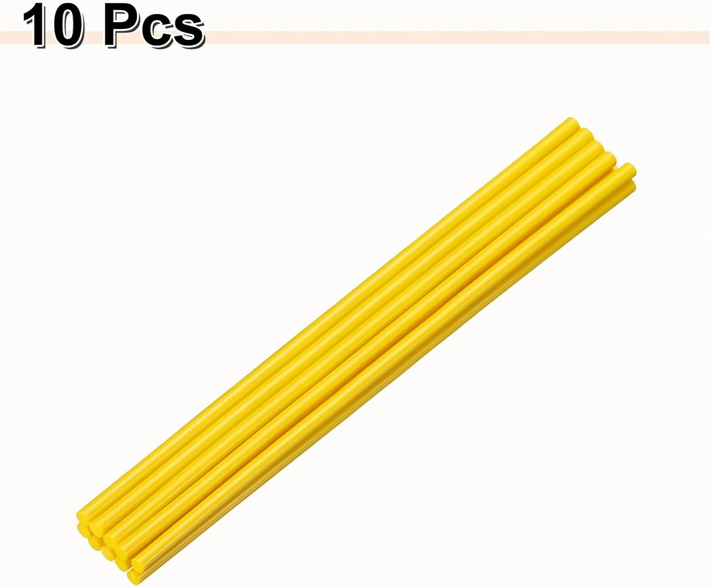 HARFINGTON 10pcs Hot Glue Sticks 0.28" Dia x 11.81" Long EVA Mini Hot Melt Adhesive Glue Stick for Hot Melt Gun Wood Plastic Glass Flowers Fabrics Foam, Yellow