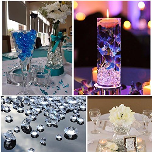 10000 pcs/Pack Wedding Table Scatter Confetti Crystals Acrylic Diamonds Vase Fillers 4.5 mm Rhinestones for Wedding, Bridal Shower, Vase Beads Decorations (Violet)