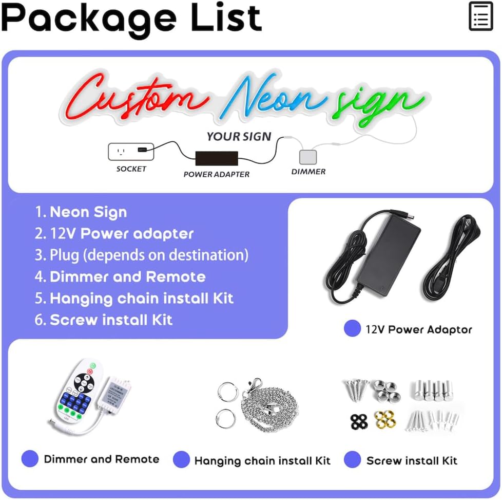 Custom Neon Sign, Custom LED Neon Sign Customizable for Business Salon Beauty Nail Studios Light Up Name Sign, Personalized Neon Light Suitable for Bar Bakeries Coffee Shop Decorations