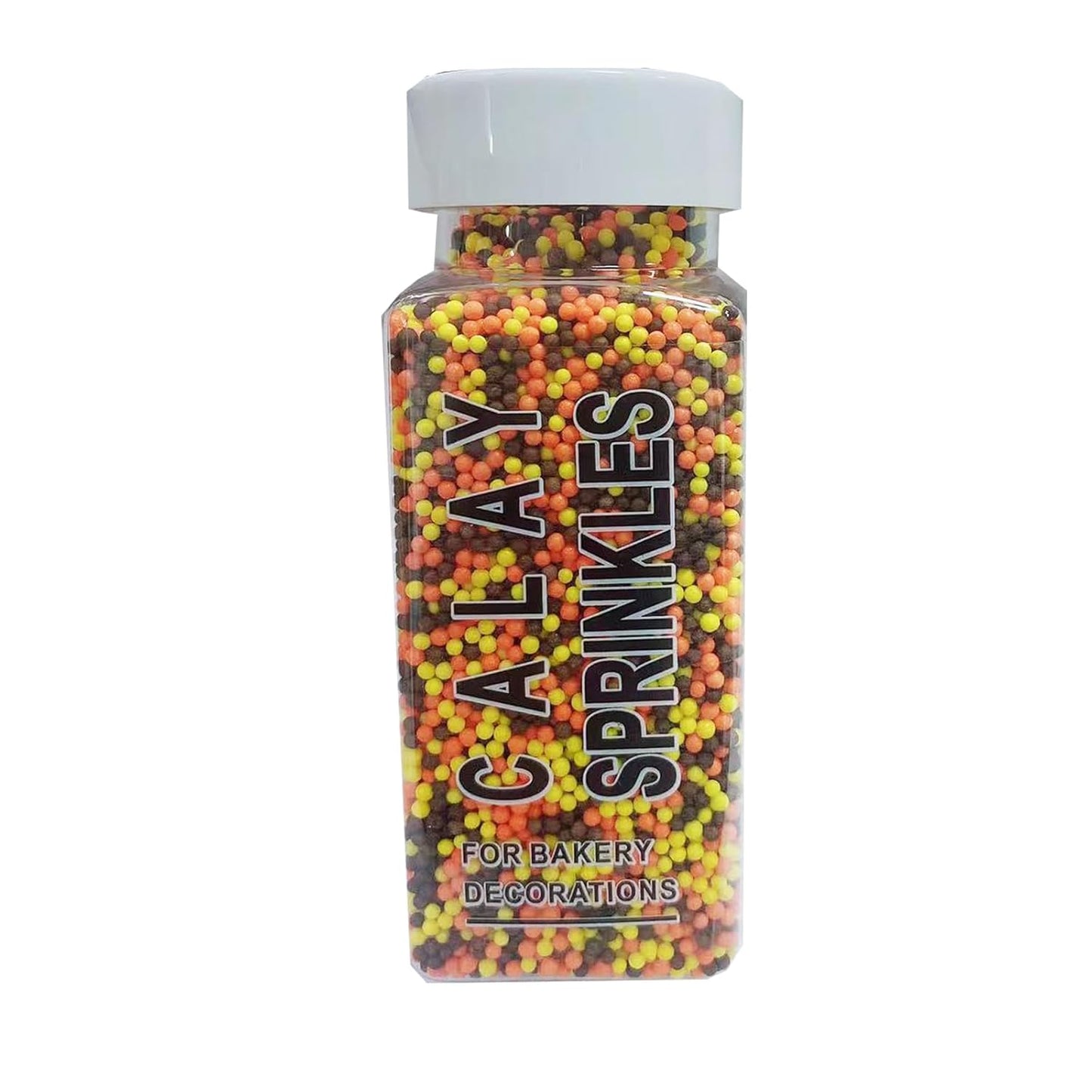 Sentovac Autumn Nonpareils Sprinkles Edible Fall 2mm Mini Peals Orange Sprinkle Harvest Season for Cake Decorating Sugar Candy Cookie Cupcake Topper Baking Decorations Thankgiving Halloween Supplies