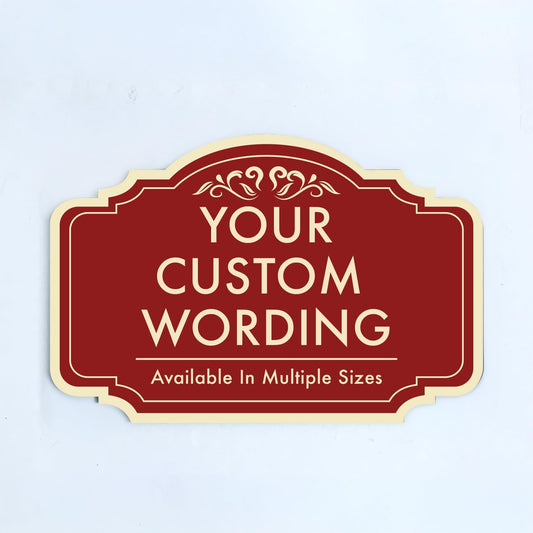 Custom Decorative Outdoor Metal Sign - Personalized Aluminum Driveway Sign, Waterproof, Made in USA - Design 2 Red Brick 42x28 In