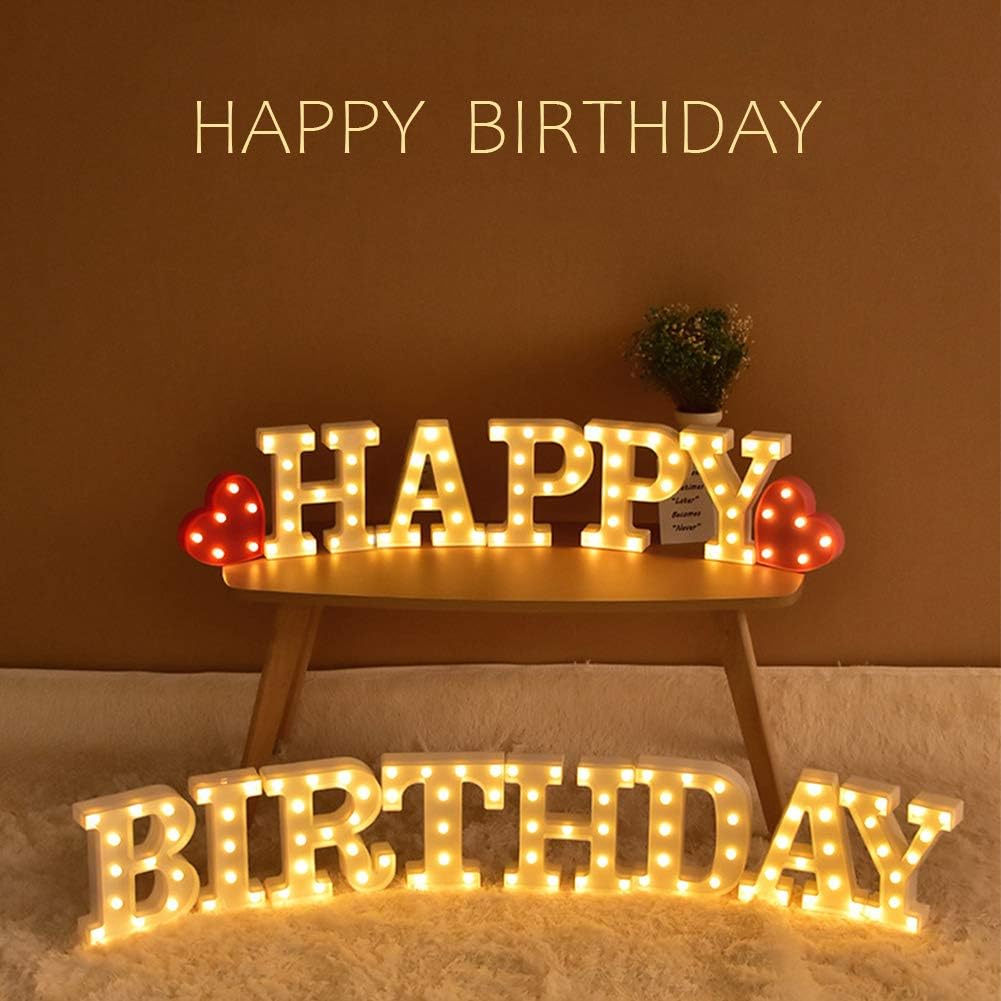 MUMUXI Marquee Light Up Letters | Large Light Up Numbers | Battery Powered and Bright with Every Letter of The Alphabet | for Wedding, Birthday, Party, Celebration, Christmas or Home Decoration (6)