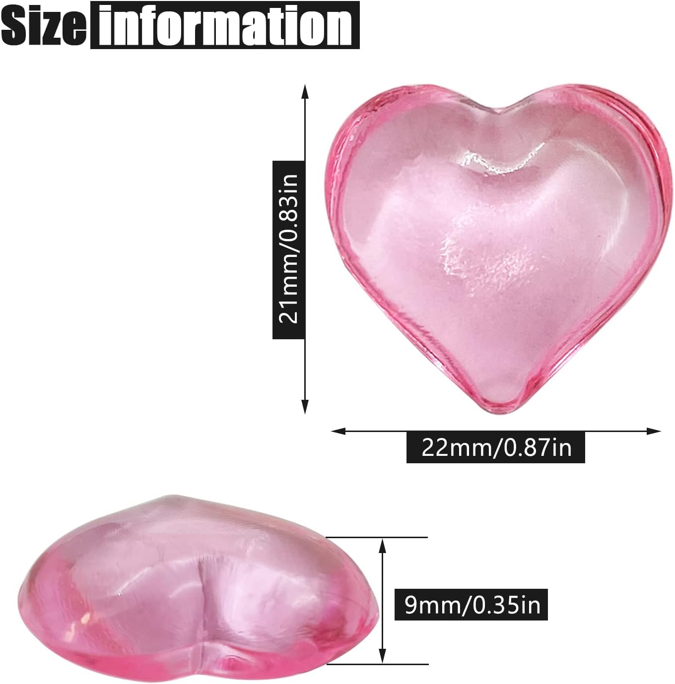 200pcs Pink Hearts Vase Filler Valentines Day Decorations, Acrylic Hearts Shaped Valentines Day Decor Plastic Heart Table Decor Pink