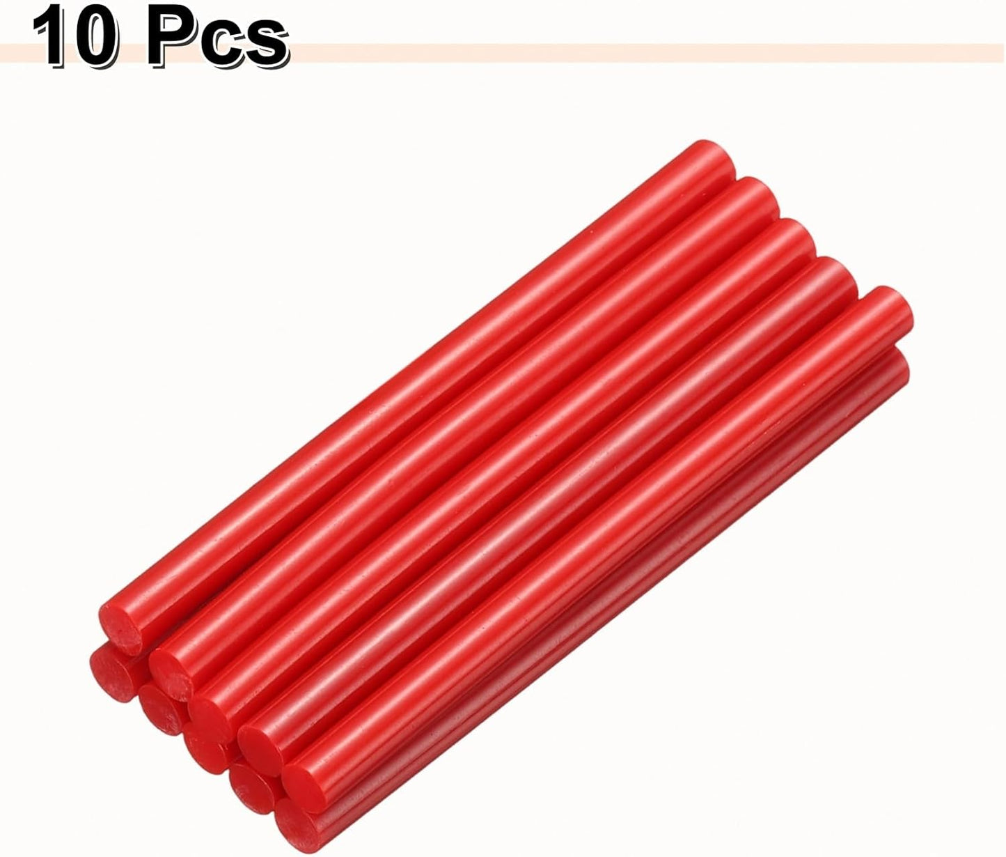 HARFINGTON 10pcs Hot Glue Sticks 0.28" Dia x 3.94" Long EVA Mini Hot Melt Adhesive Glue Stick for Hot Melt Gun Wood Plastic Glass Flowers Fabrics Foam, Red
