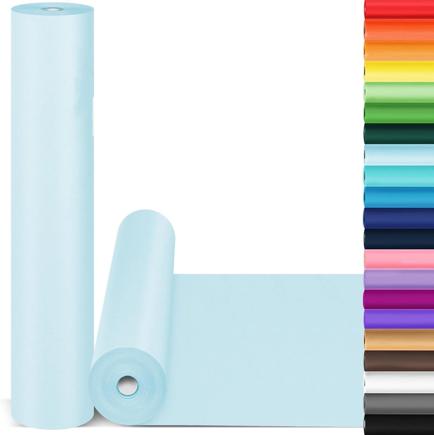 Wrapping Paper, 15"x900" Light Blue Bulletin Board Construction Art Coloring Decorative Craft Paper Roll, Perfect for Easter, Father’s Day, Birthday, Baby Shower, Wedding, Bouquet Flower Gift Wrap